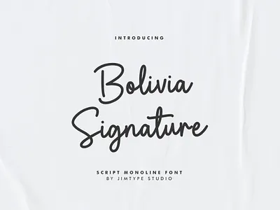 Bolivia Signature - Business Branding Font branding business font free font
