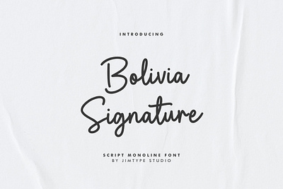 Bolivia Signature - Business Branding Font branding business font free font