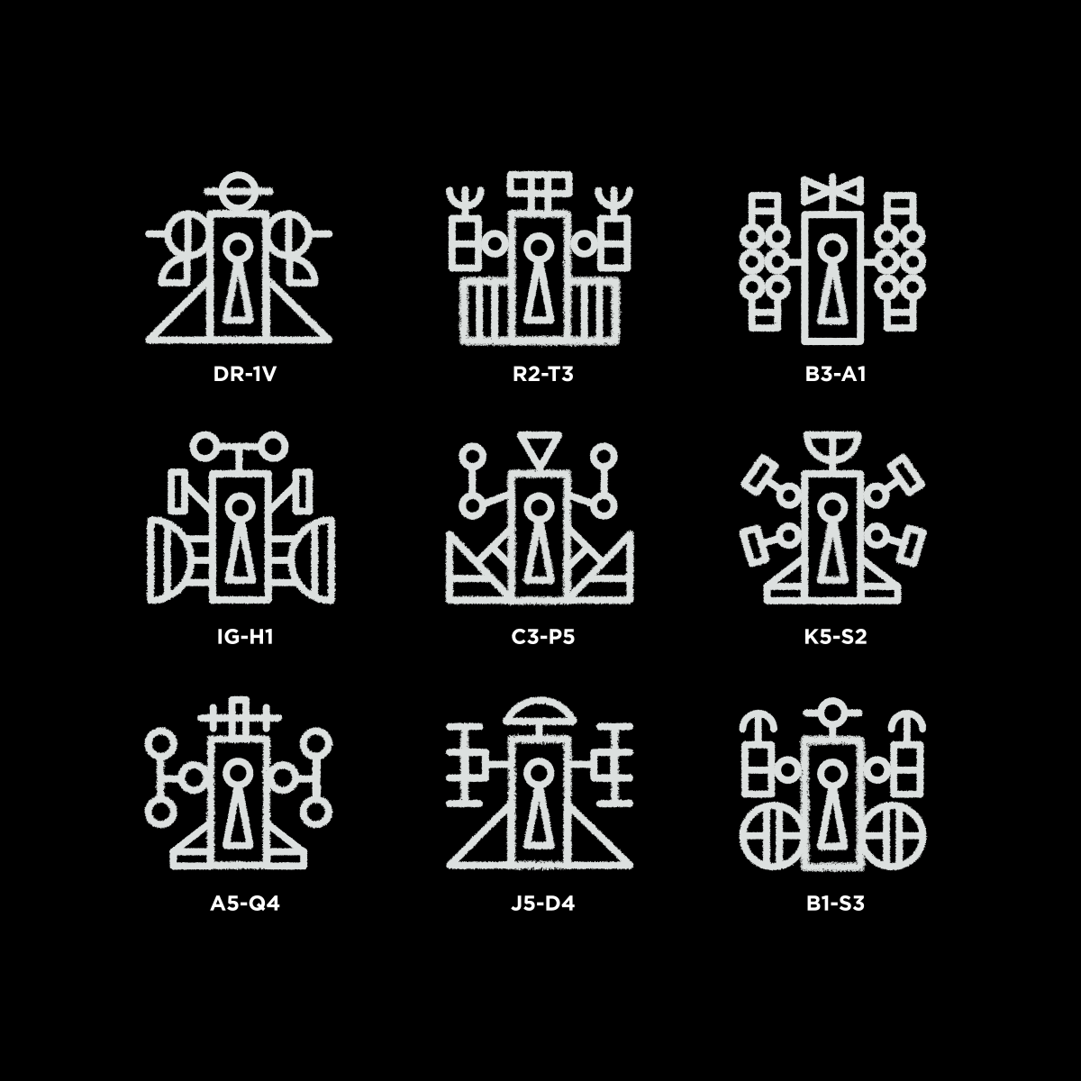 Mechas avatars illustration mechas robots texture