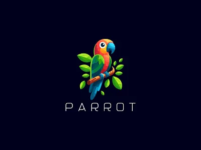 Parrot Logo animal logo bird bird logo birds brand branding flying parrot logo logo designer logotype parrot parrot bird parrot logo simple simple logo wings