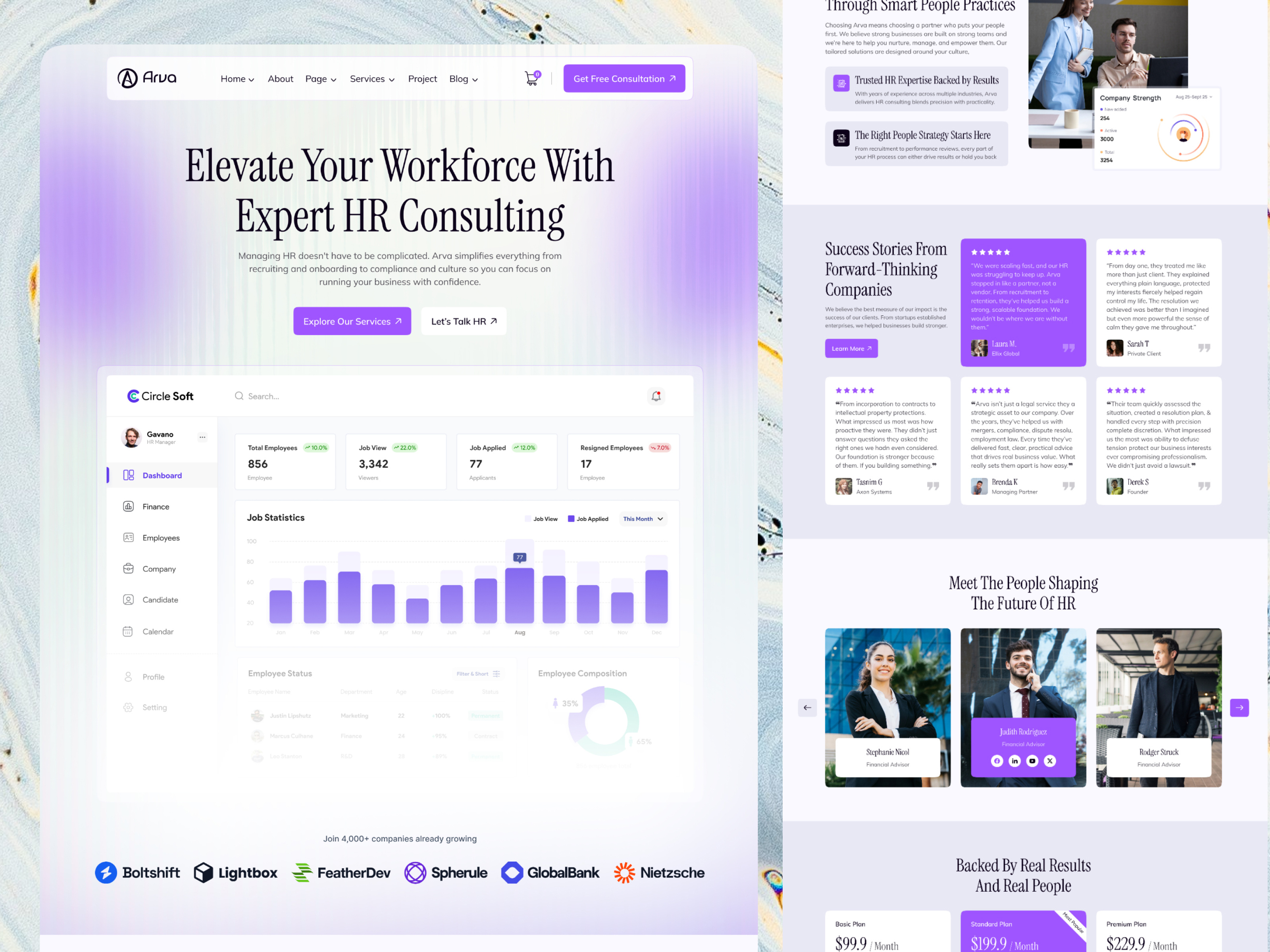 Example of Saa S & Software Website Design