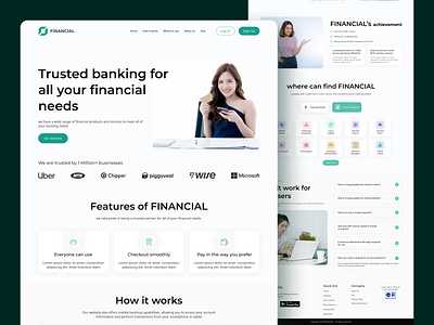 Banking Website Design bank card banking banking app banking website bankingapp clean design digital banking finance fintech illustration minimal money online banking trending ui ui design ux web design website