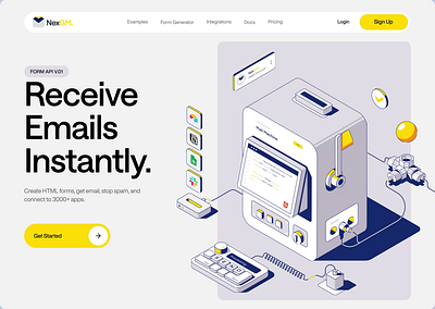 NexGM. - Next Generation Mail Machine Animation 3d animation branding design graphic design illustration landing page logo minimal motion graphics ui ui design uiux web design website