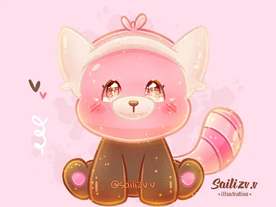 Pokemon Stufful Pokemon Fanart by sailizv adorable adorable lovely artwork concept creative cute art design digitalart illustration