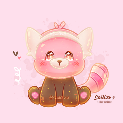 Pokemon Stufful Pokemon Fanart by sailizv adorable adorable lovely artwork concept creative cute art design digitalart illustration