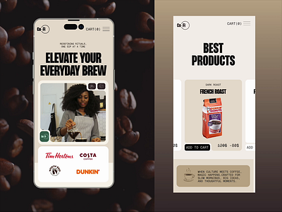 Mobile UI Design — Coffee E-commerce Experience coffee coffee shop design ecommerce ecommerce design ecommerce mobile app minimal mobile app design mobile resposive mobile version modern design redesign ui uiux design visual design visual identity