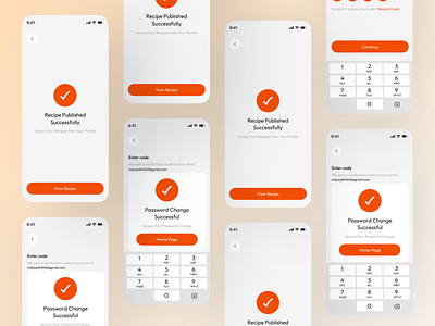 Food App- Forgot Password UI android app design create new password delivery food app design food app ui forget app page forget app scrin forgot password input field ios app mobile mobile app new password app page uiux verification verify verify your email