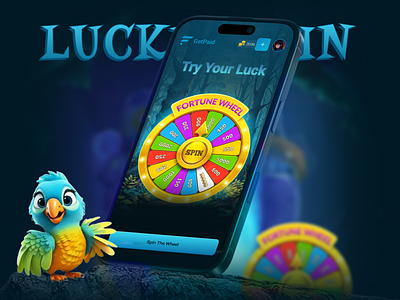 Get paid to have fun - Mobile app design. appdesign casino gamification gamifiedui getpaidtohavefun illustration luckyspin mobileappdesign productdesign rewardapp spinwheel ui uidesign uiux webdesign