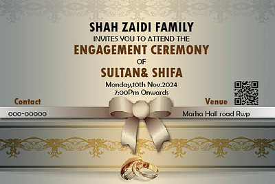 Invitation Card For Engagement Ceremony card design ceremony invitation creative invitation design engagement card design engagement invitation event invitation graphic design invitation card invitation template modern invitation