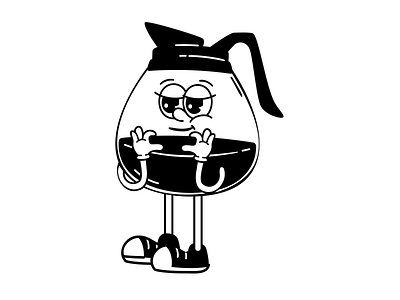 Retro Coffee Character adobe after effect animation after effects gif animation grinder lottie lottiefiles