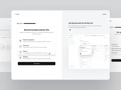Onboarding Design - Doquo SaaS database document filllodesign meeting notes onbaording screen onboard steps onboarding project management saas splash screen task management ui design ui ux user guide welcome screen workspace
