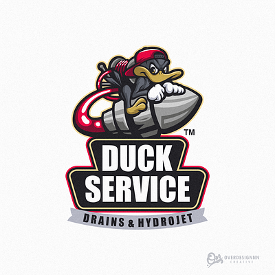 Duck Service Logo branding design drain graphic design identity illustration logo mark service tshirt vector