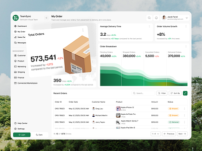 TeamSync - E-Commerce Dashboard [My Order Page] clean design dashboard design e commerce e commerce dashboard order shop sidebar ui ui design uiux