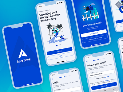 Sign Up - Aller Bank mobile app bank banking banking app figma fintech mobile app mobile ui money protopie signup ui uidesign uiux