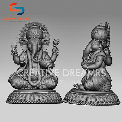 3D Character Model of Lord Ganesha 3dart 3dcharacterdesign 3dmodeling 3drender 3dspiritualart blender3d digitalsculpting indianculturein3d lordganesha
