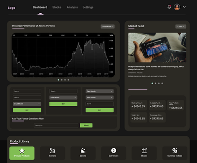 Trading Dashboard ui