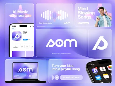 Branding _ Brand Identity _ Logo Design ai brand brandbook branddeck brandidentity branding data design digital flow guidelines identity logo logo design logodesign music som wave