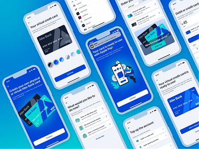 New card - Aller Bank mobile app app bank app banking card figma finance fintech mobile mobile app mobile banking mobile ui money protopie ui uiux