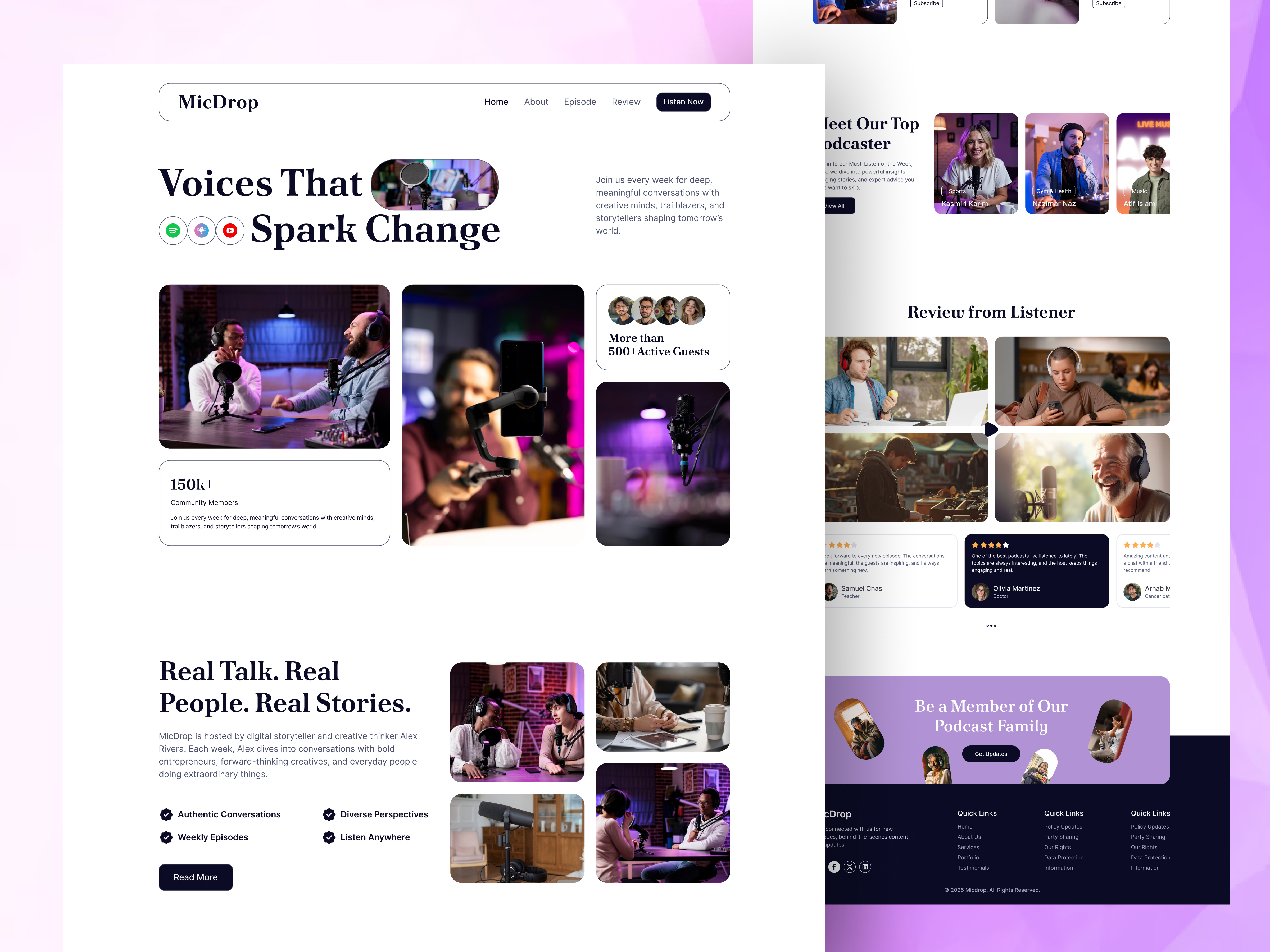 Example of Landing Page Design UX UI