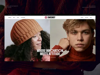 Sweeney - Website Design Animation aniamtion clothing brand clothing brand website design ecommerce ecommerce web ui ecommerce website design product design ui ui design uiux design user interface design web web motion design website website design website motion woocommerce website