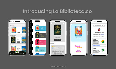 La Biblioteca.co E Reading App graphic design motion graphics ui