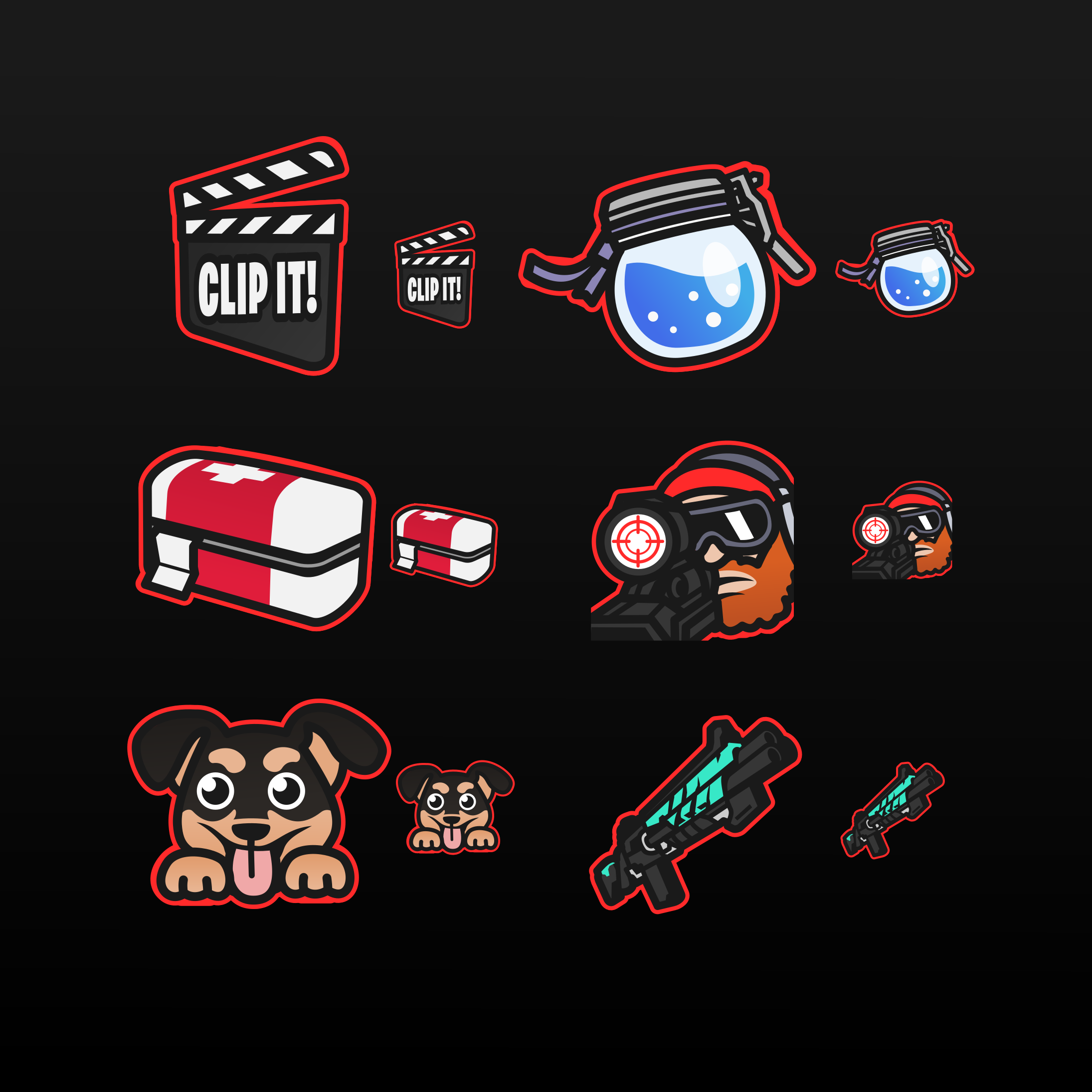 Emotes for Kidragee commission design digital art emote artist emotes graphic design illustration twitch vector youtube