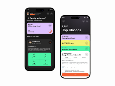 Online Course Mobile App Concept app app design e course e learning ecourse education app edutech exploration learning platform mobile mobile app modern design online course online learning uiux