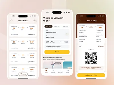 Train Booking Mobile App animation app book booking clean direct download figma graphic design guide minimalist mobile ticket travel travelapp trip ui ux