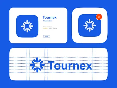 Tournex- Medical App Logo. app logo branding clinic logo health health logo hospital logo logo logo designed medical medical logo medicine
