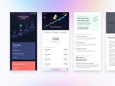 Wealth Management Journey – Goal-Based Savings UI designsystem