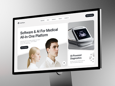 Website Design for HealthSync Medical Technology Platform ai healthcare ai vision clinical software diagnosis health healthcare healthcare automation healthtech medical medtech web web design wellness workflow