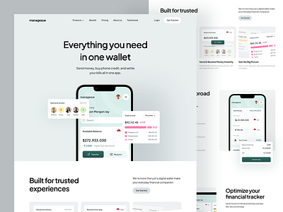 Managezue - Soft UI Website 3d animation branding graphic design logo motion graphics ui