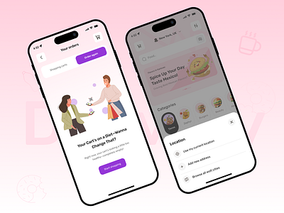 Food App UI Delight app app design delivery delivery service food food app design food app ui food delivery food delivery app food ordering fooddelivery ios mobile mobile app mobile application mobile ui mobile ux ui design ui uiux design ux