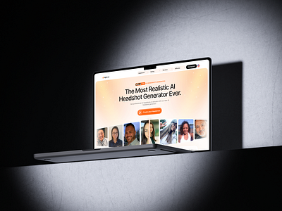 Ai headshot builder landing page design 🪄 ai illustration landing page popular ui uidesign uiux userinterface web