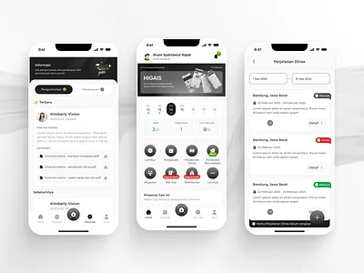 HRIS APP (Human Resource Information System) android app black company hris humanresource ios mobile monochrome white