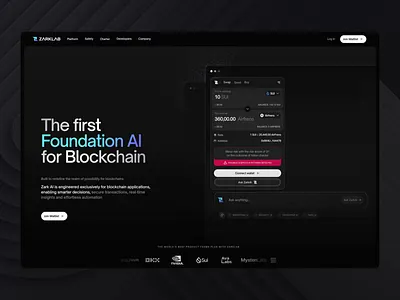 AI Blockchain Landing Page ai ai service animation blockchain crypto cryptocurrency defi design fintech ico landing page motion graphics network token typography ui web design inspiration web3 website motion