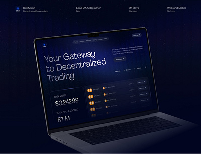 Defi Landing Page btc crypto crypto landing page dapp dashboard decentralized defi defi website design design dex landing page trading web design website