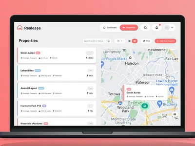 RealEase: SaaS Platform dashboards human centred design platform property management real estate saas search ui ui design