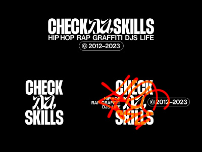 CheckDaSkills branding design graffiti graphic design hiphop illustration logo logodesign rap simple typography vector