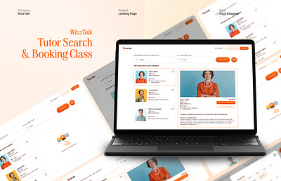 English Tutor Search and Booking Class booking app edtech edutech english course landing page english course web graphic design landing page mobile app mobile app design mobile ui ui ui design uiux web design website website design