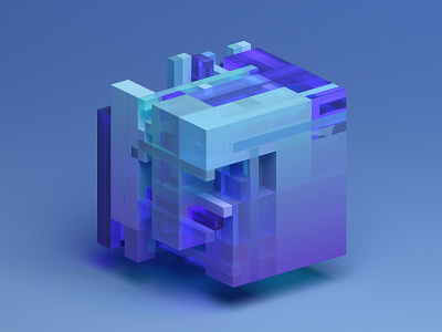 Cube 3d abstract art background blender block blockchain design geometric illustration render shape technology visual