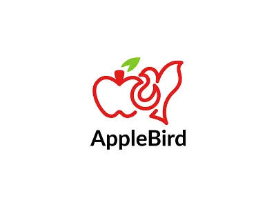 Apple Bird animal apple bird brand brand logo branding branding identity fruit logo logo design mark logo
