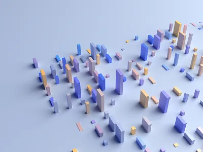 Blocks 3d abstract background blender blocks clean concept data design geometric illustration render shape simple technology visual