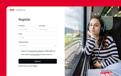 ÖBB - Rail&Drive design layout product design ui ux