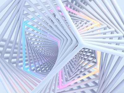 Abstract structure 3d abstract art background blender colorful cube design fractal geometric illustration lines render shape structure technology visual white