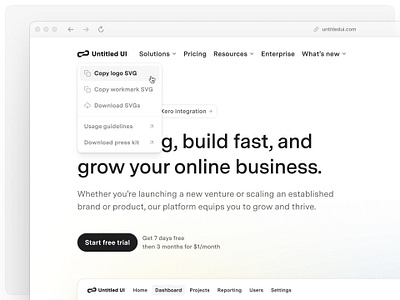 Copy logo SVG — Untitled UI copy svg dropdown modal product design ui design user interface