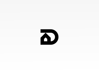 Domy Dachy ( Roofs & Houses ) architecture branding brandits building clean construction design geometric house logo minimal modern monogram real estate roof smart type