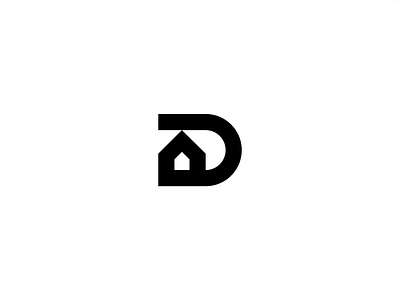 Domy Dachy ( Roofs & Houses ) architecture branding brandits building clean construction design geometric house logo minimal modern monogram real estate roof smart type