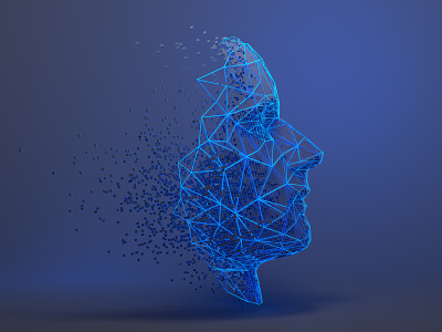 Abstract face 3d abstract ai art artificial intelligence blender data design face geometric head human illustration render shape technology visual wireframe
