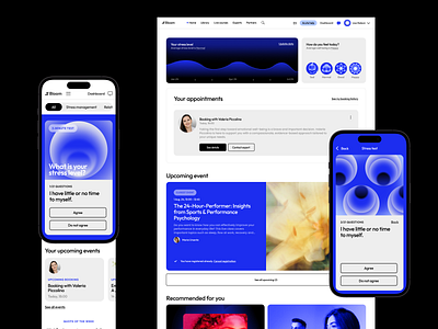 Lightweight UI for a Mental Health Platform design design studio graphic design health healthcare illustration interface landing landing page mobile mobile design motion design saas ui ux web web design web development webflow
